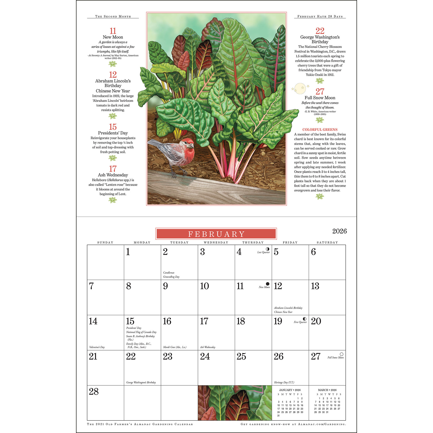 2026 Gardening Calendar Spread