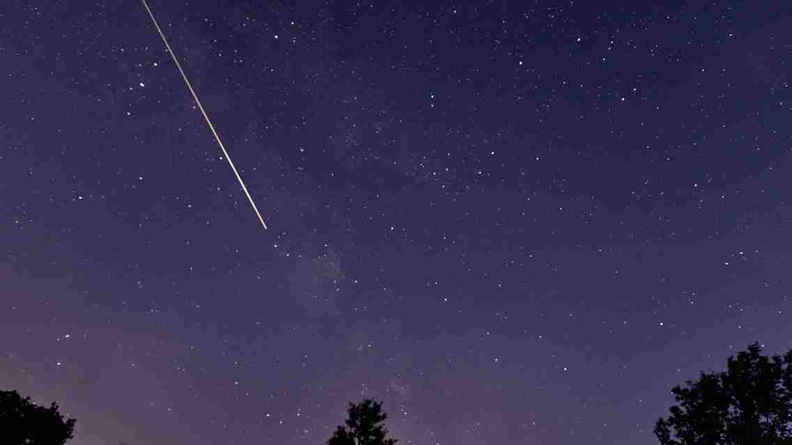 A Perseid, traveling south through the Milky Way.